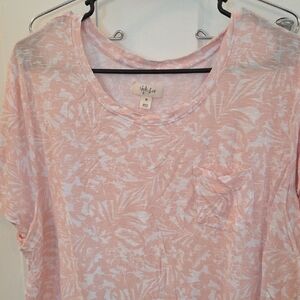 Light Pink Patterned Women's Top